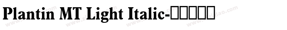 Plantin MT Light Italic字体转换